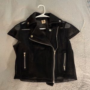 Sleek Mesh Black Jacket